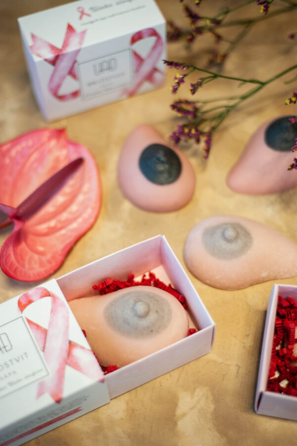 Bleika Soap bar handmade with essential oils, supporting the Pink Ribbon and Icelandic Cancer Society.